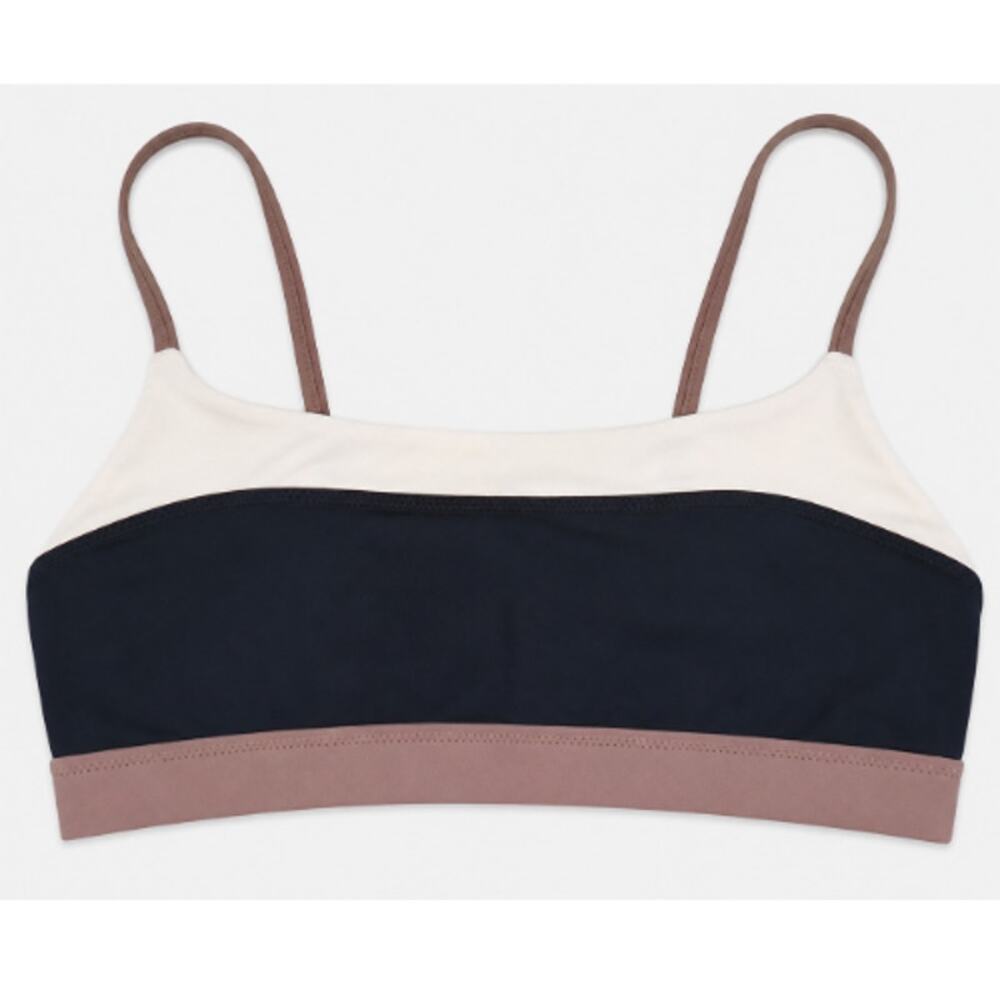 Prana Women's White Brown Baja Bound Adjustable Swim Top Size XS - Picture 1 of 6